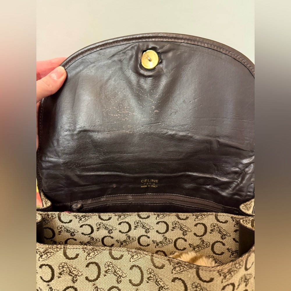 Celine Tan and Brown Crossbody Bag - Picture 8 of 16